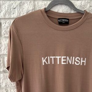 Kittenish Tan Tee with White Logo
